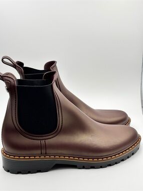 Igor Women's Chelsea Combat Boots / Rain Boots in Burgundy size 41